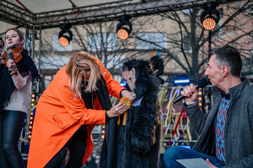 Bratislavské fašiangy 2023, Oceňovanie masiek. Foto Lucia Benediková