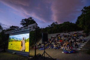 Filmové leto Mičurin, pohľad na amfiteáter počas premietania