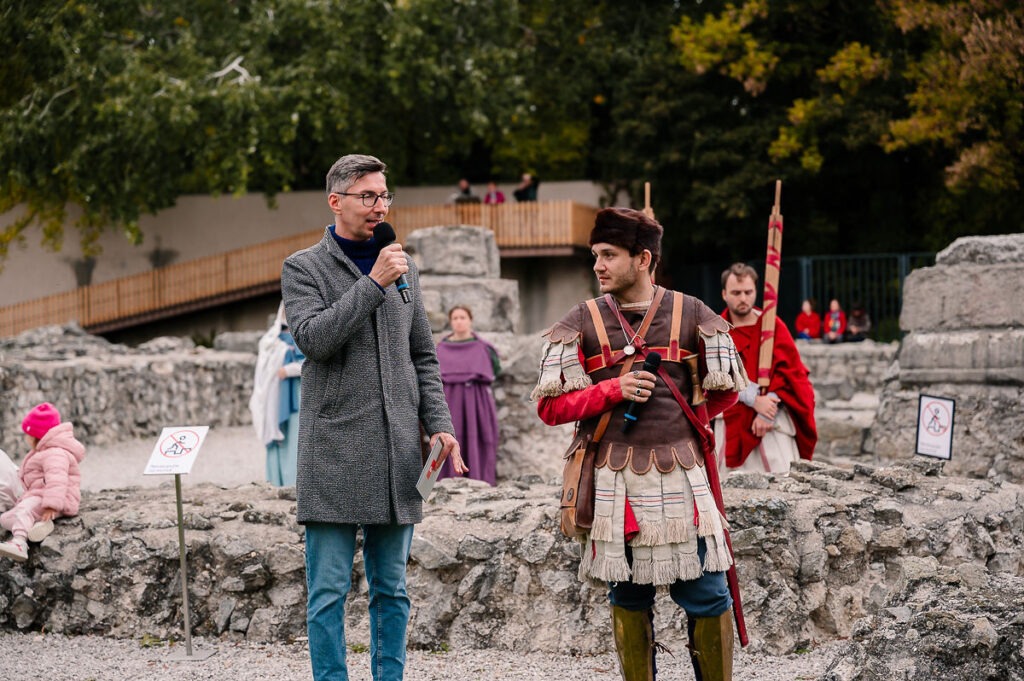 Martin Staňo a riman počas Rímskych hier