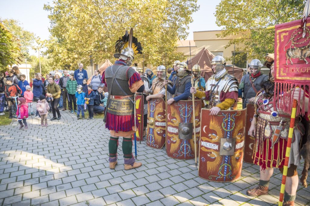 Rímske hry 2024, vojaci rímskej légie so štítmi