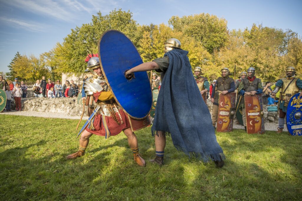 Rímske hry 2024, súboj vojakov rímskej légie