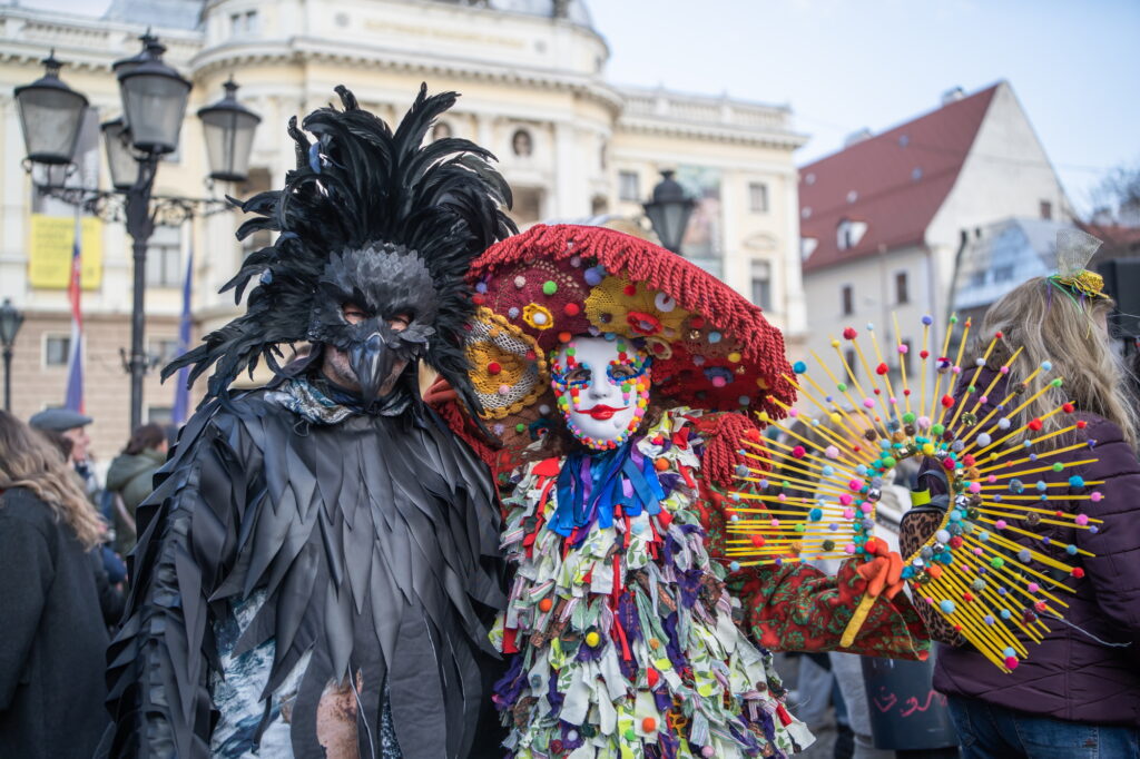 Masky Veľkého fašiangového sprievodu, foto Adam Kováč