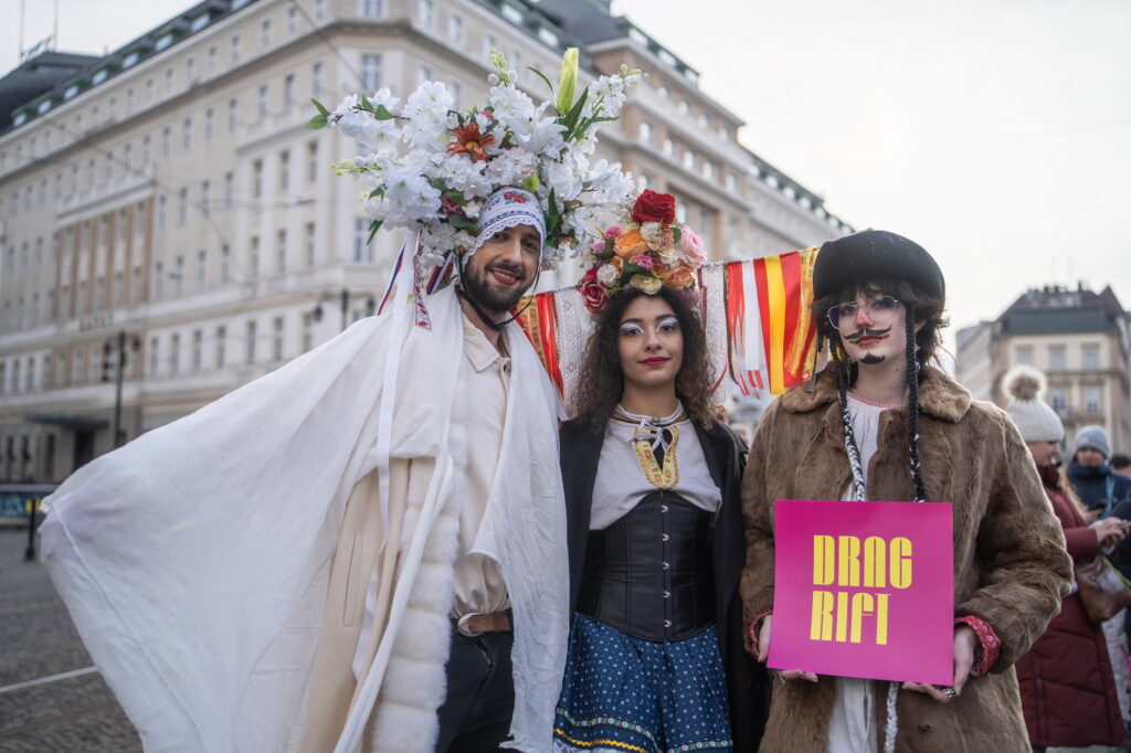 Masky, Fašiangový sprievod, foto Adam Kováč