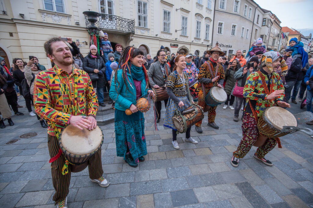Fašiangový sprievod, foto Adam Kováč