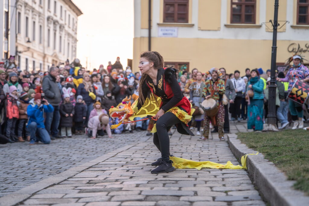 Program počas Veľkého fašiangového sprievodu, foto Adam Kováč