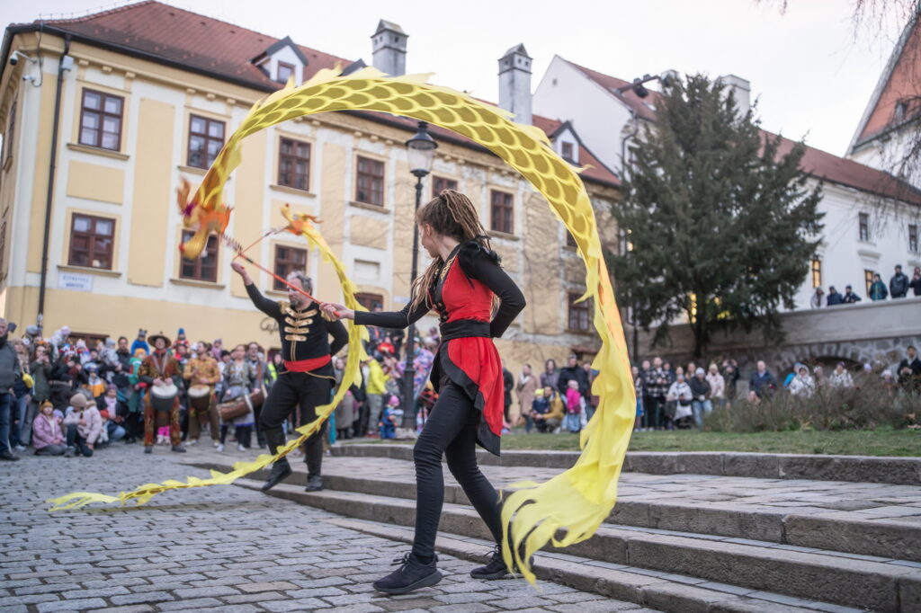 Program počas Veľkého fašiangového sprievodu, foto Adam Kováč