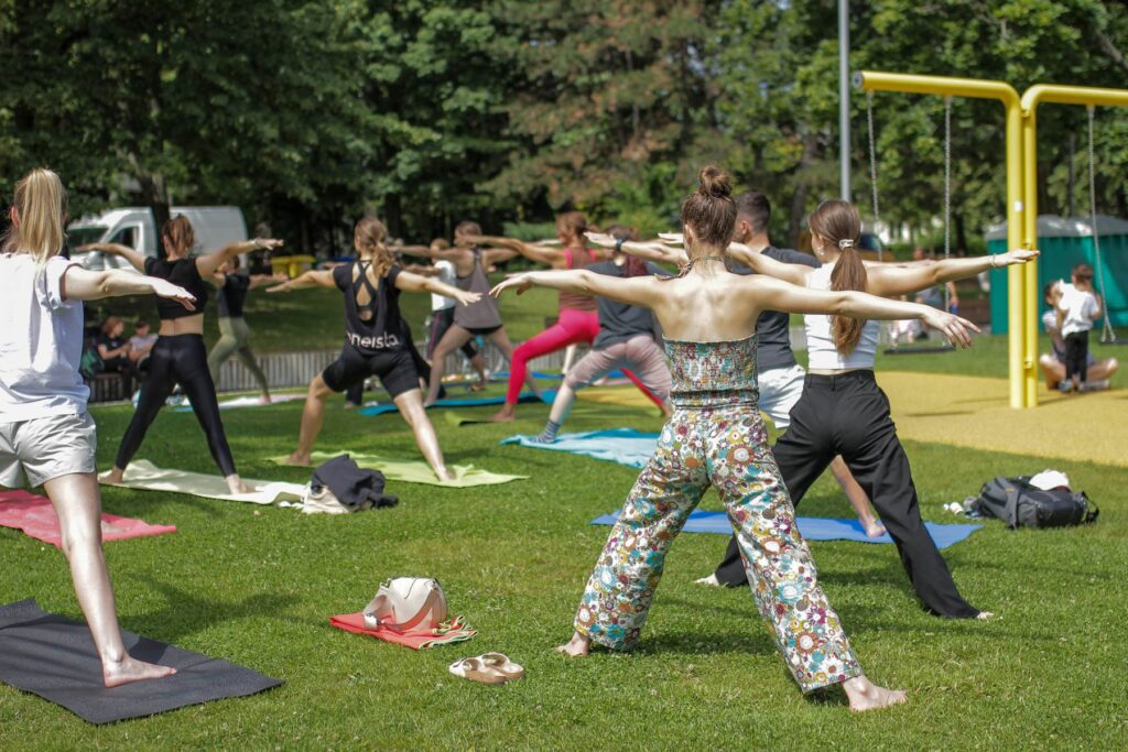 Letné vegánske hody - cvičenie v prírode