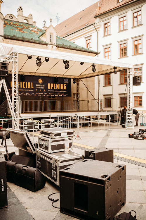 Pódium a technika BKIS