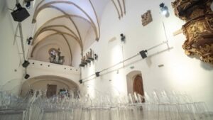 Koncertná sieň Klarisky, interiér, pohľad na zariadenie