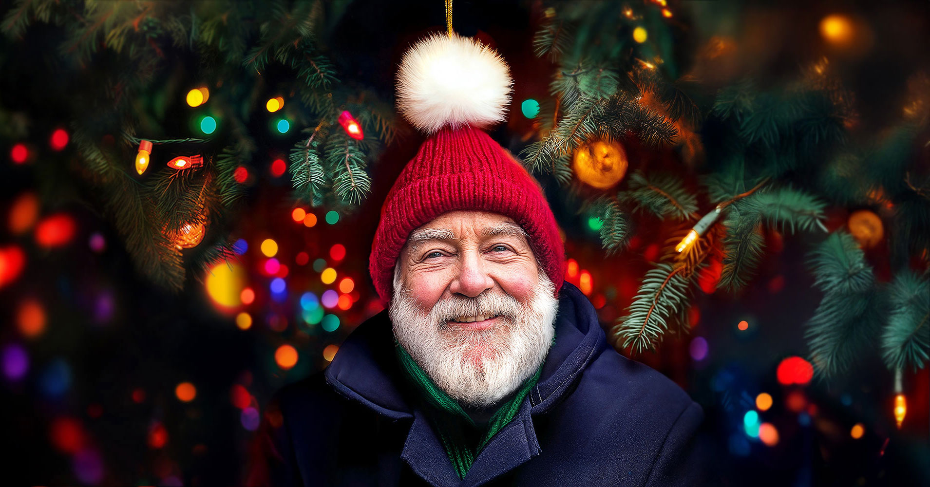 Vianočný dedko v červenej čapici