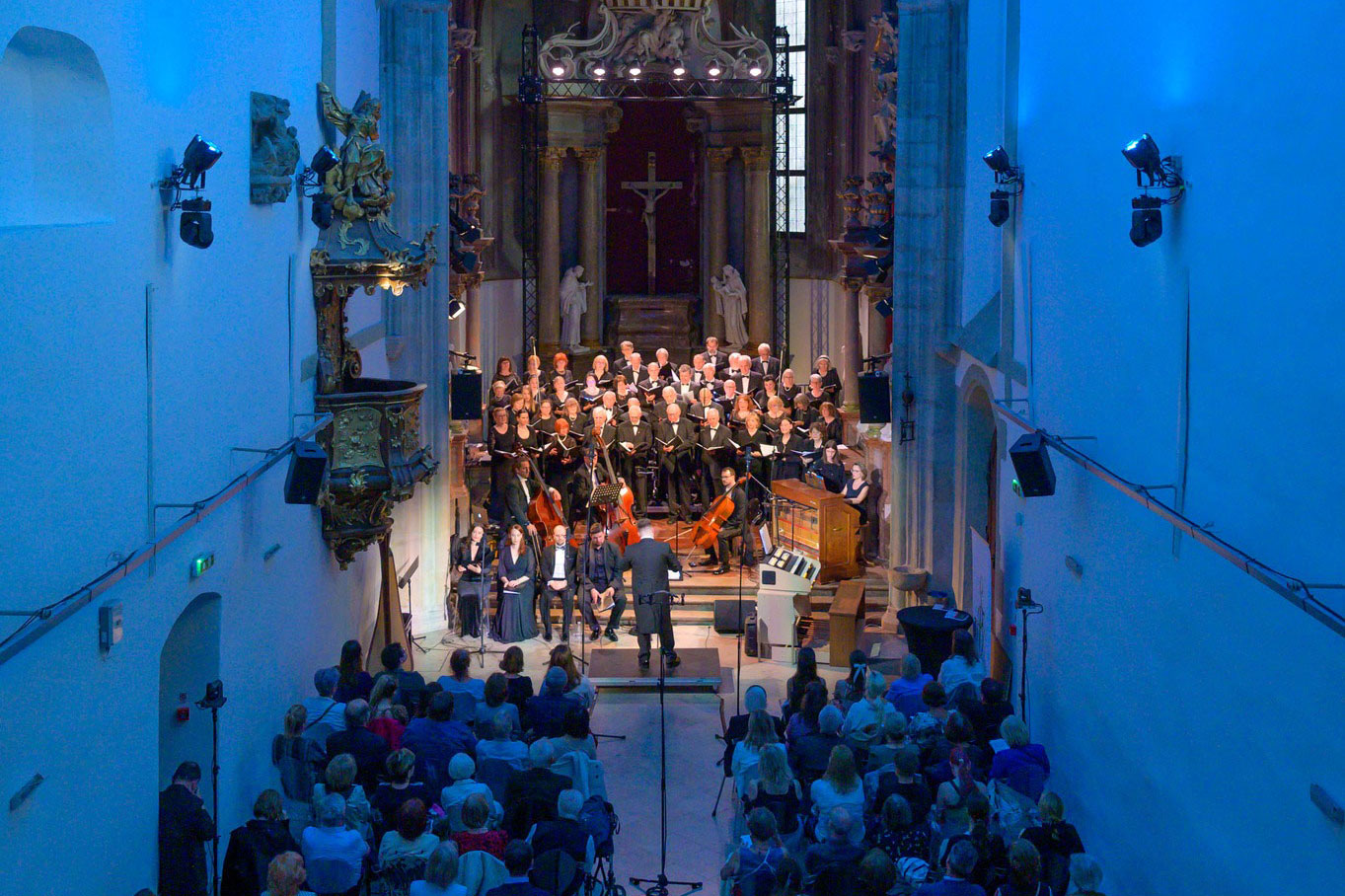 Spevácke zbory Bratislavy 2025, foto z koncertu v Koncertnej sieni Klarisky